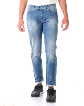 Daniele Alessandrini Jeans - Heren - Slim Fit Jeans - Blauw - W36 - Katoen - Jeans