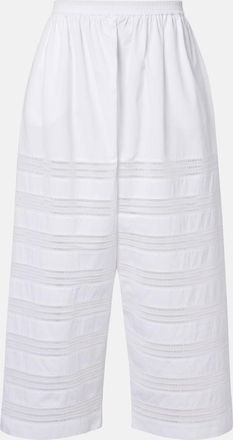 Alaia Ala&iuml;a Cotton poplin wide-leg culottes