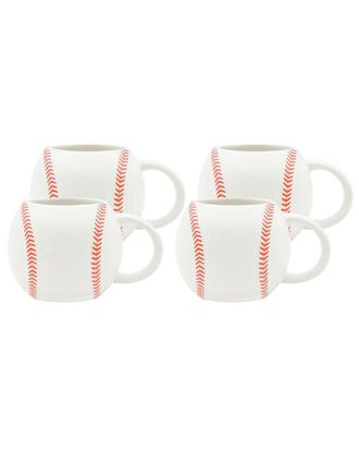 Godinger Set Of 4 League Baseball Mugs