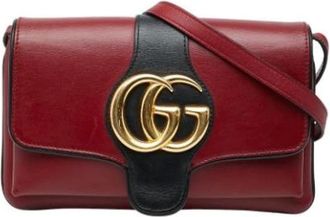 Gucci Pre-owned Cross Body Bags, female, Red, Size: ONE SIZE Pre-owned Leather Cross Body Bag