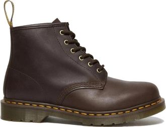 Dr. Martens Donkerbruine Crazy Horse Stijl 101 - Heren - Veterlaarzen - Bruin - 43 EU - Schoenen