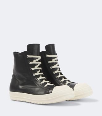 Rick Owens Zapatillas altas Jumbolace de piel
