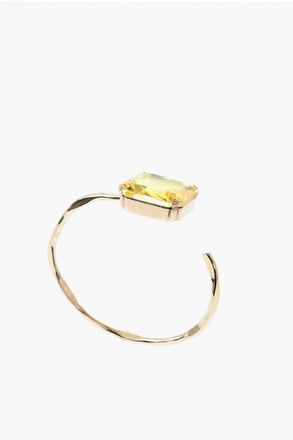 Dries Van Noten Golden Effect Metal Bracelet with Jewel size S