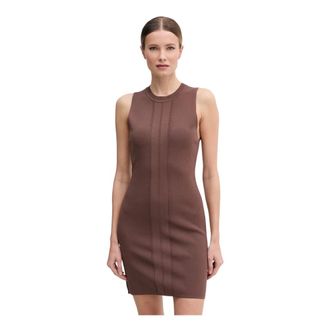 Gaud&igrave; Kleedjes, Dames, Bruin, XL, Trapeze Mini Jurk