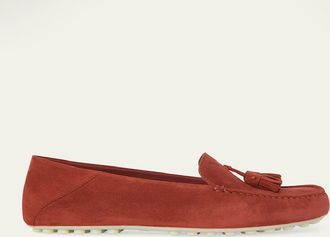 Loro Piana Suede Tassel Moccasin Loafers