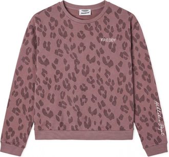 Freddy Felpa donna girocollo fantasia leopardata regular fit