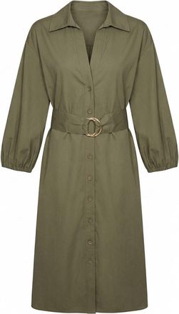 Twin-Set Midi Chemisier Dress With Belt