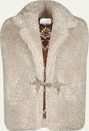 Johanna Ortiz Western Whimsy Shearling Vest
