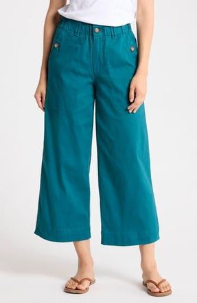 Democracy Wide Leg Ankle Crop Pants in Ocean Depths at Nordstrom Rack, Size 12