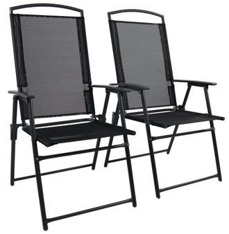 ebuy24 Vcm Set De 2 Sillas De Jard&iacute;n Dimensiones De La Silla Aprox. Al. 105 X An. 61 X T. 56 Cm Hochlehner Tejido De Malla Estirada Garantiza Una Sentada C&oacute;m