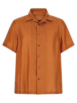Fendi Orange Comfort Stripes Shirt