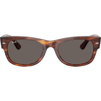 Ray-Ban Mega Wayfarere II Square Sunglasses in Striped Havana /Dark Grey at Nordstrom
