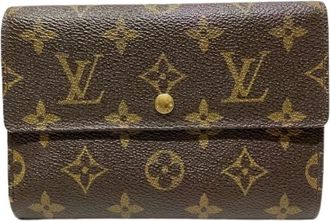 Louis Vuitton Pre-owned Wallets, female, Brown, Size: ONE SIZE Pre-owned Monogram Tri Fold Wallet