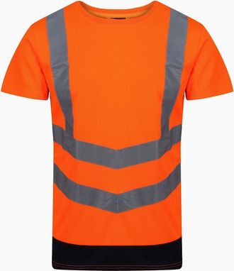 Regatta Mens Regatta Mens Pro Hi-Vis Short-Sleeved T-Shirt - Orange - Size: 46