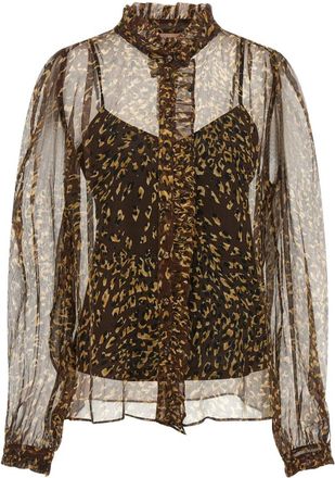 Twinset Zijden Creponne Blouse - Dames - Overhemden - Veelkleurig - M - Overhemden