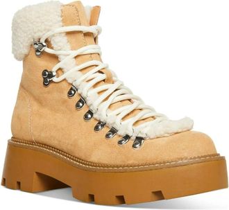 Cool Planet By Steve Madden Cyclonee Winter Boots Womens Tan Leather JOBB059
