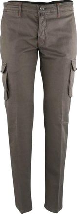 Kiton Cotton EA Cargo Pants - Heren - Slim Fit Broeken - Bruin - W35 - Katoen - Broeken