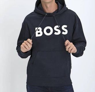 HUGO BOSS Sullivan Hoodie Sweatshirt In Dark Blue