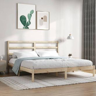 vidaXL Estructura De Cama Sin Colch&oacute;n Madera Maciza De Pino 200x200 Cm Vidaxl