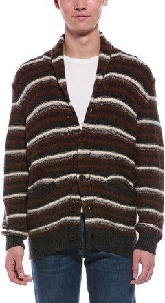 Faherty Striped Wool-Blend Cardigan