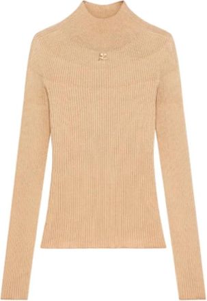 Courr&egrave;ges Maille leger Turtleneck - Dames - Coltruien - Beige - M - Truien & Vesten