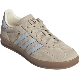 adidas Gazelle Indoor Sneaker in Wonder Beige/Halo Blue/Gum5 at Nordstrom, Size 10.5