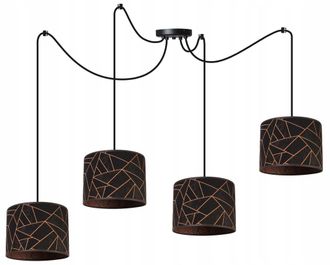 OEM L&aacute;mpara De Techo Colgante, Pantalla Con Estampado De Ara&ntilde;a, Cobre