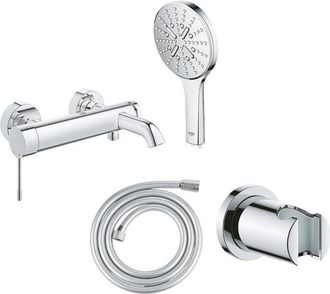GROHE Essence Badset - badkraan - handdouche - handdouchehouder - doucheslang - chroom