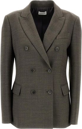 P.A.R.O.S.H. P.a.r.o.s.h., Jassen, Dames, Bruin, L, Wol, Powo Double-breasted Jasje