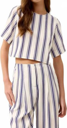 Marie Oliver Drew Short Sleeve Top In Sailor Stripe