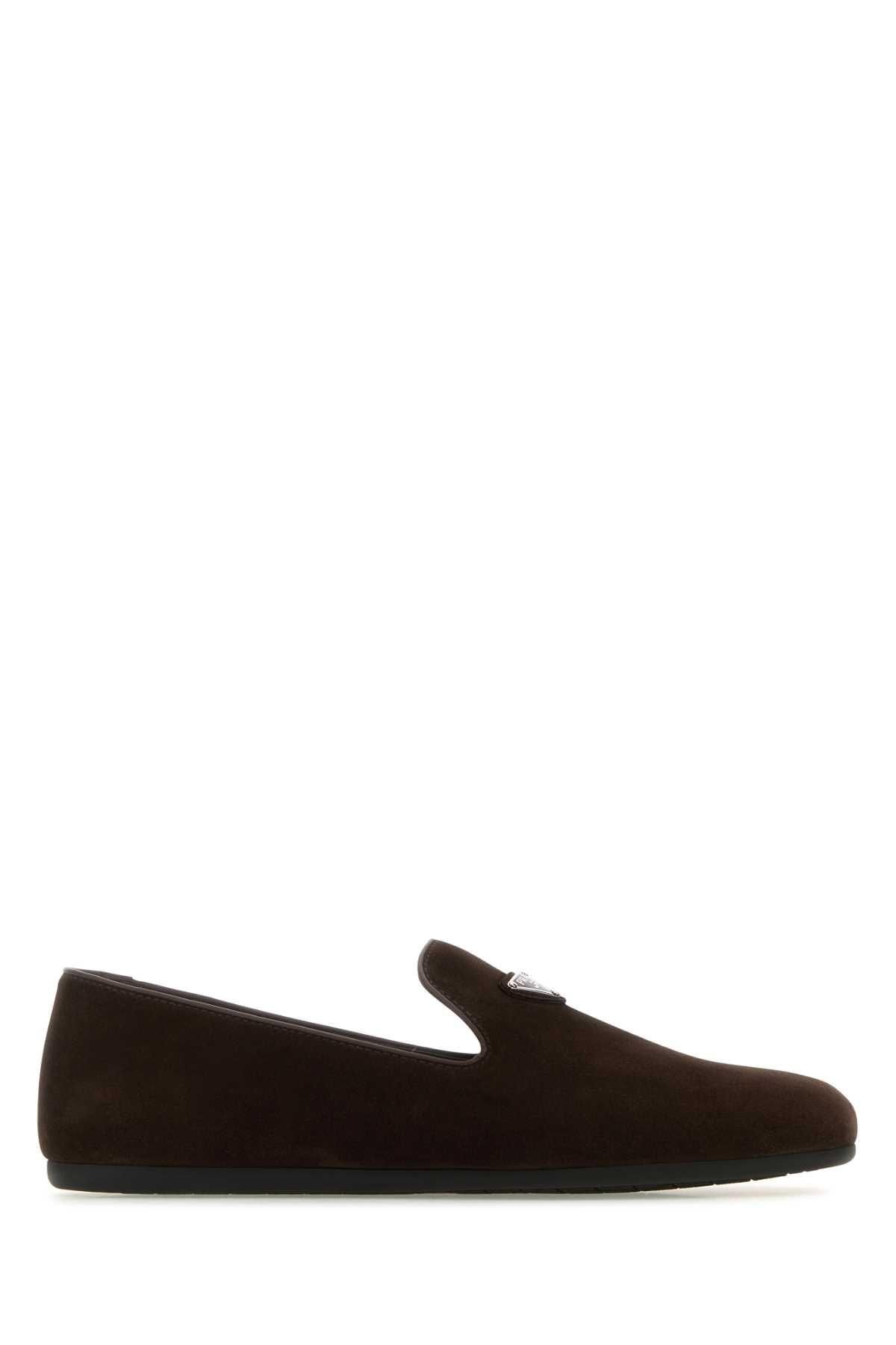 パンプス PRADA BROWN SUEDE MOCCASIN Prada Brown suede moccasin | TheDoubleF