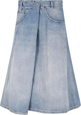 Maison Margiela Gonna Midi In Denim