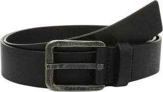 Calvin Klein Metal Logo Riem Geschenkdoos - Heren - Riemen - Zwart - 100 CM - Leer - Accessoires