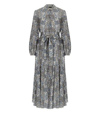 Weekend by Max Mara ABITO CHEMISIER OBOLI A FIORI BLU MAX MARA WEEKEND