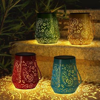 OEM Farol Solar De Jard&iacute;n Para Exteriores - L&aacute;mpara Led Decorativa Con 4 Colores, Ip44