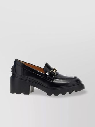 Tod's leather lug-sole loafers