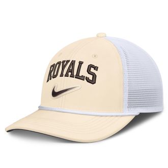 Nike Kansas City Royals Rise Nike Mens Dri-FIT MLB Trucker Adjustable Hat in White | NB640HNAROY-USE
