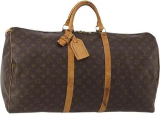 Louis Vuitton Pre-owned Keepall 60 Weekend Bag - unisex - Vintage Weekendtas - Bruin - ONE Size - Leer - Vintage
