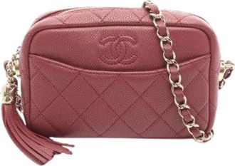 Chanel Pre-owned Coco Mark Matelasse Grained Calf Shoulder Bag - Dames - Vintage Schoudertas - Rood - ONE Size - Leer - Vintage