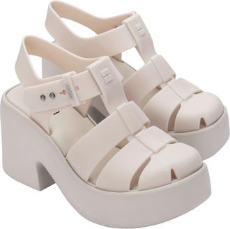 Melissa Lulu Platform Fisherman Sandal in Matte Beige at Nordstrom, Size 10