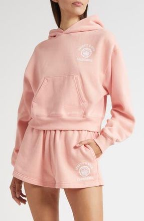 Sporty & Rich California Emblem Cotton Hoodie in Carnation at Nordstrom Rack, Size X-Large