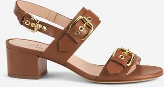 AGL Summer Multi Buckles Sandal in Platinum Leather at Nordstrom, Size 39.5