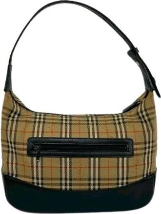 Burberry Borsa a spalla in tela e pelle Pre-owned - - Pre-owned - Donna - Beige - ONE SIZE