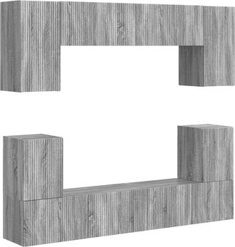 vidaXL Conjunto De Mueble De Tv 5 Uds. Gris Sonoma Vidaxl