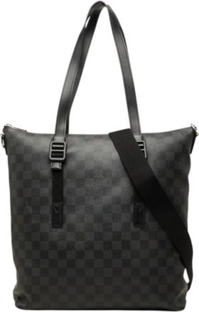 Louis Vuitton Damier Graphite Black Pvc Leather Shoulder Bag Tote Bag (Pre-Owned)