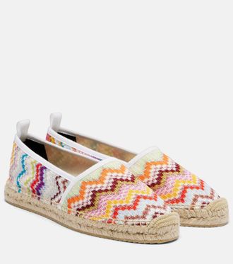 Missoni Elle Zigzag lam&eacute; espadrilles