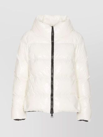 Herno glossy high neck quilted shiny finish