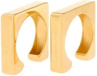 Elisabetta Franchi Accessoires, Dames, Geel, ONE Size, Set van stijve armbanden