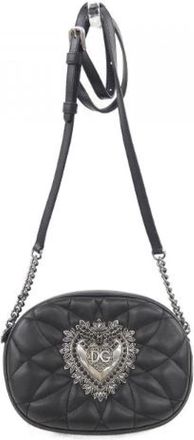 Dolce & Gabbana Pre-owned Cross Body Bags, female, Black, Size: ONE SIZE Pre-owned Leather Crossbody Bag