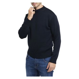 Daniele Fiesoli Maglia girocollo - male - Daniele Fiesoli - Round-neck Knitwear - Blue - 2XL - Knitwear